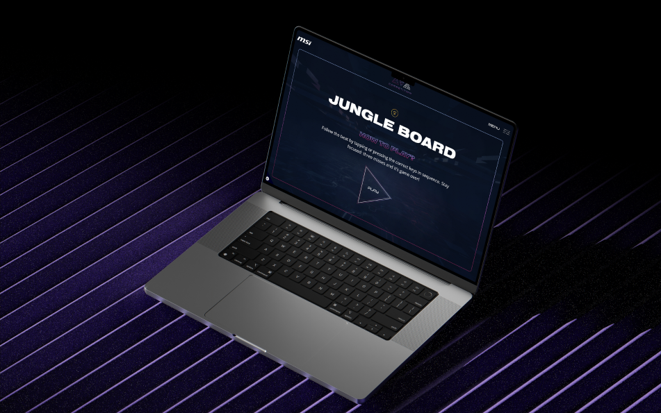 mockup du site msi dans un ordinateur